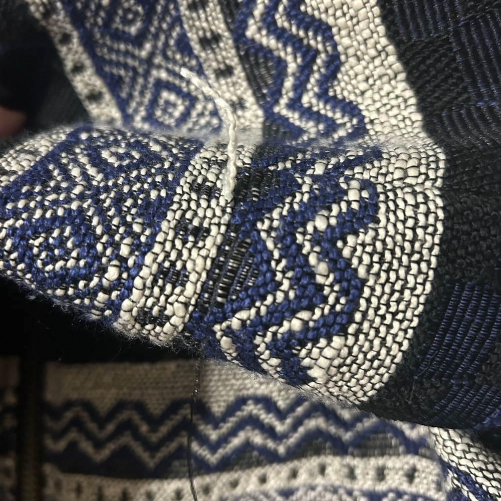 Loft Chic Black and Blue Patterned Jacket - Picture 4 of 4